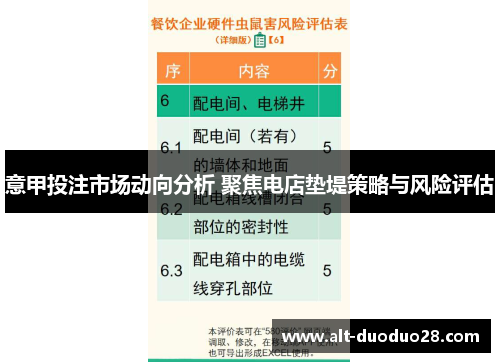 意甲投注市场动向分析 聚焦电店垫堤策略与风险评估