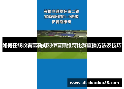 如何在线收看富勒姆对伊普斯维奇比赛直播方法及技巧